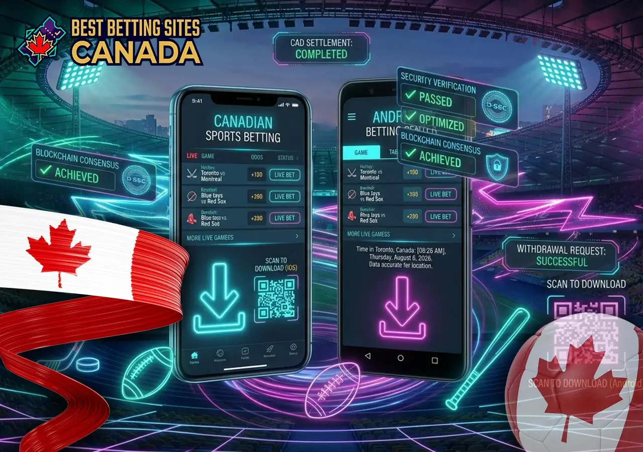 iOS and Android sports betting app download comparison for Canadian users.