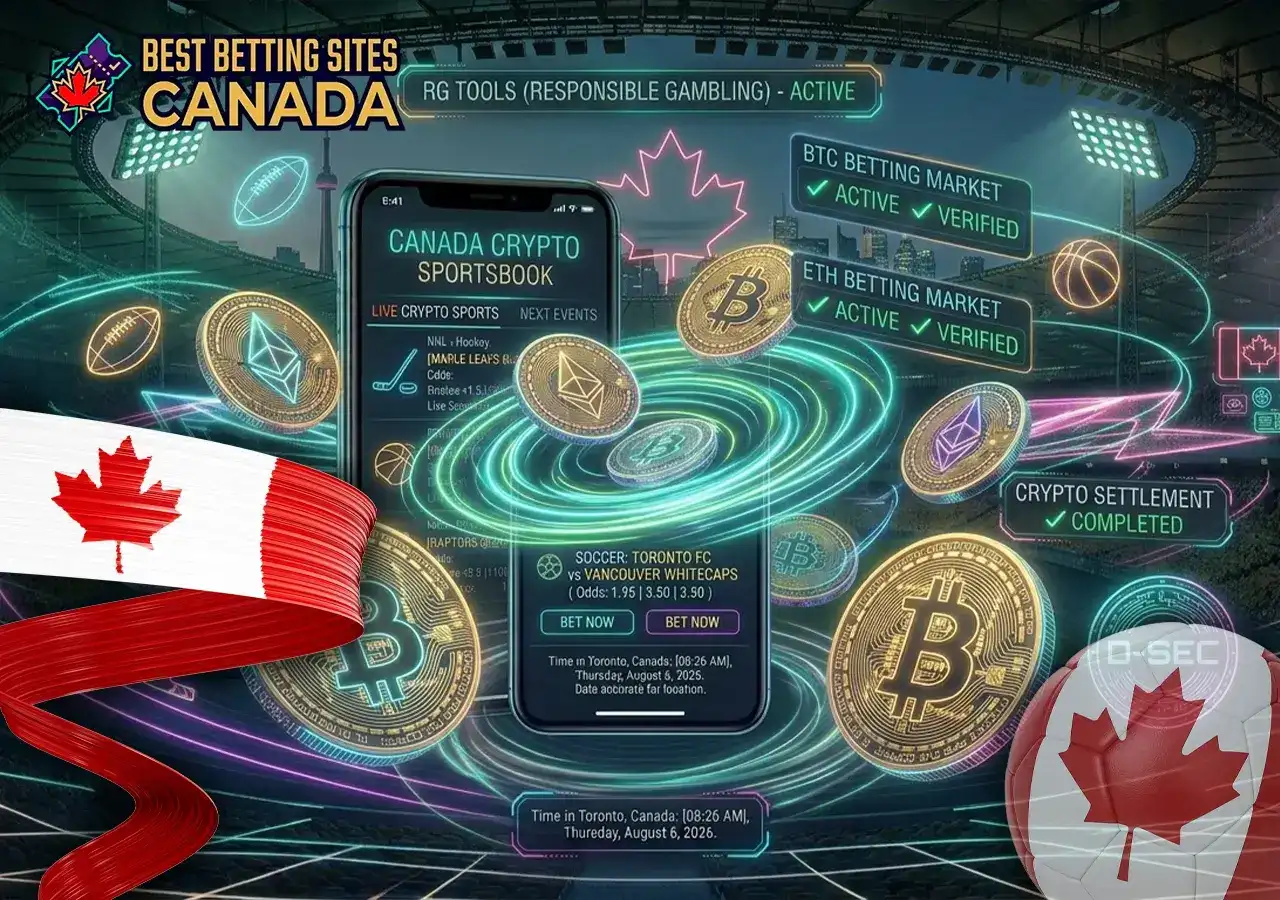 Bitcoin and cryptocurrency sports betting apps on mobile devices in Canada.